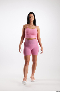 Reeta  1 dressed front view pink short leggings pink…